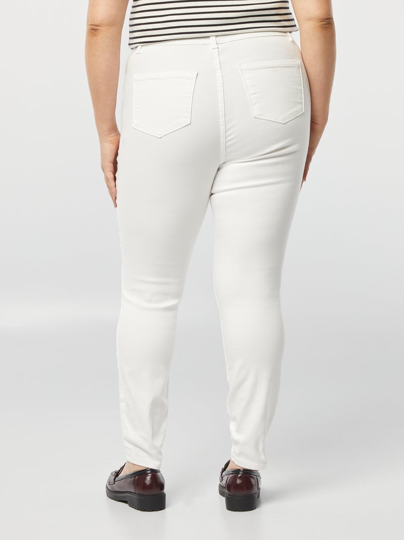 Jeggings a vita alta regular stretch BIANCO - Kiabi