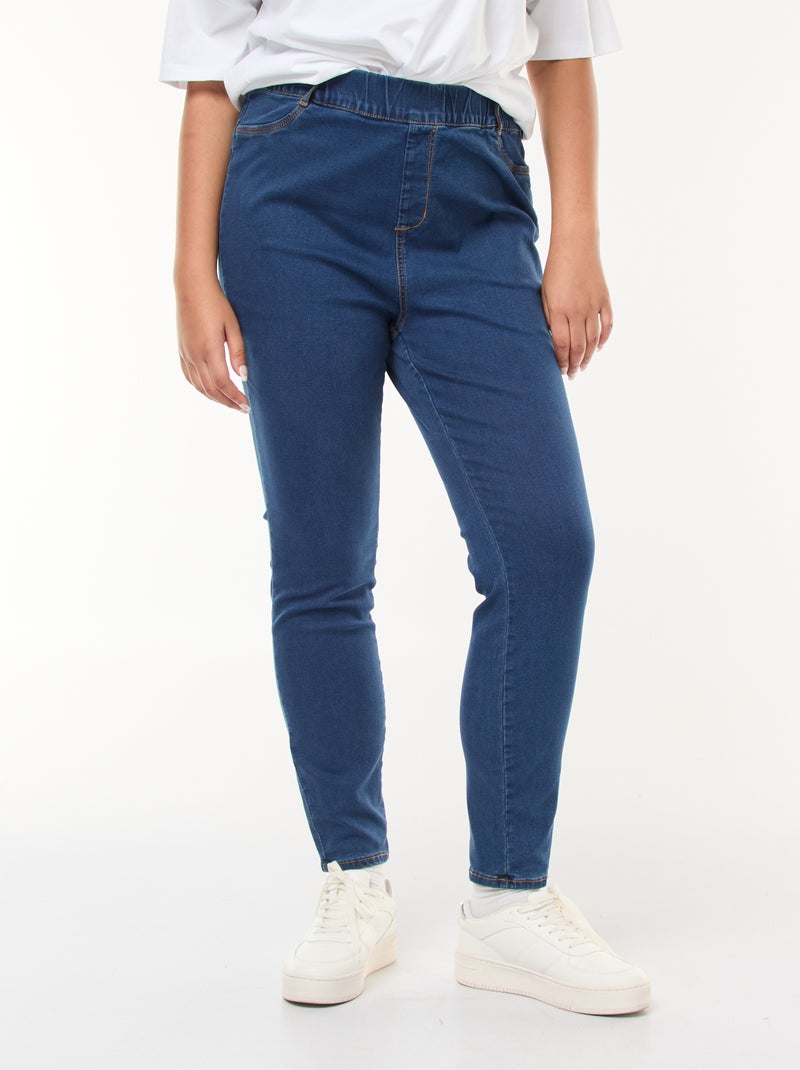 Jeggings a vita alta regular stretch BLU - Kiabi