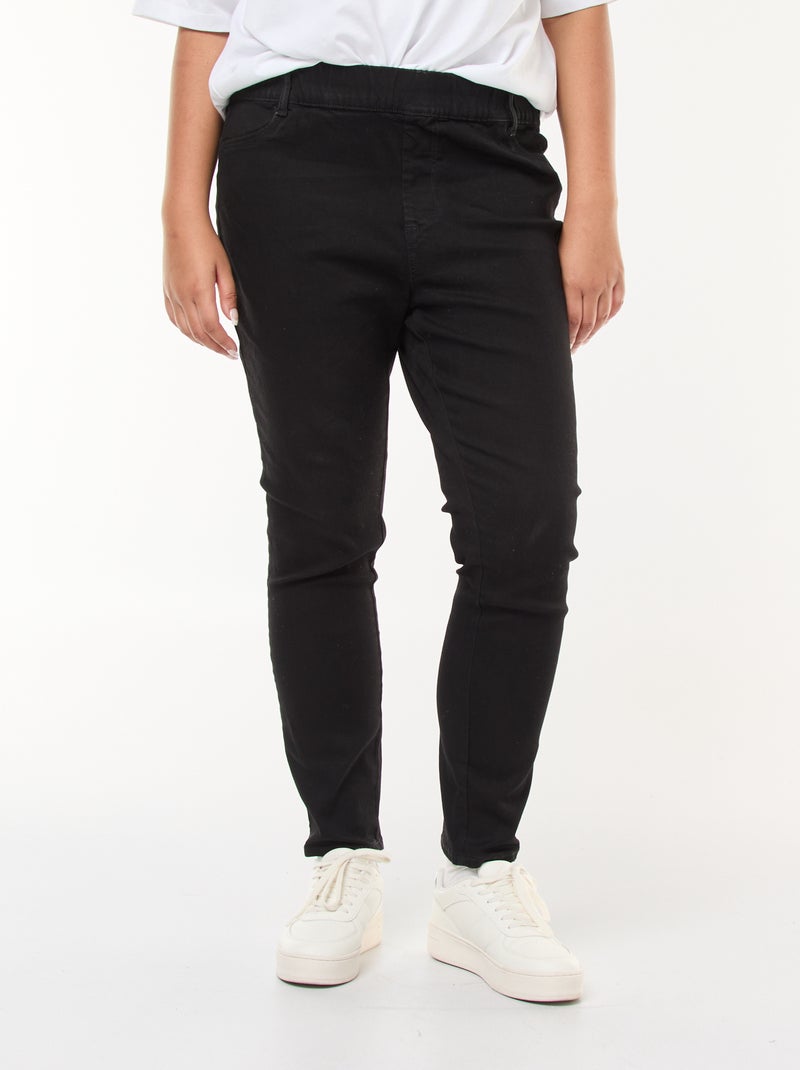 Jeggings a vita alta regular stretch NERO - Kiabi