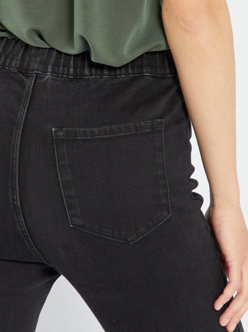 Jeggings a vita alta stretch NERO - Kiabi
