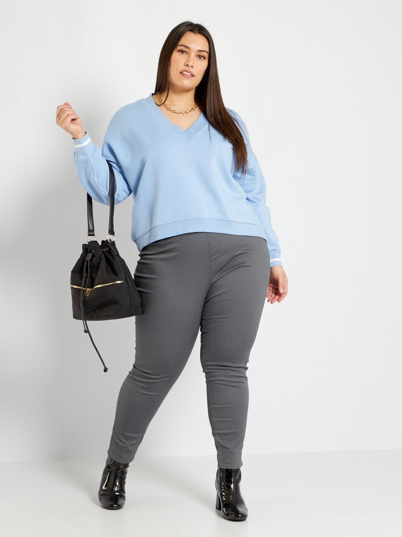 Jeggings in cotone stretch GRIGIO - Kiabi