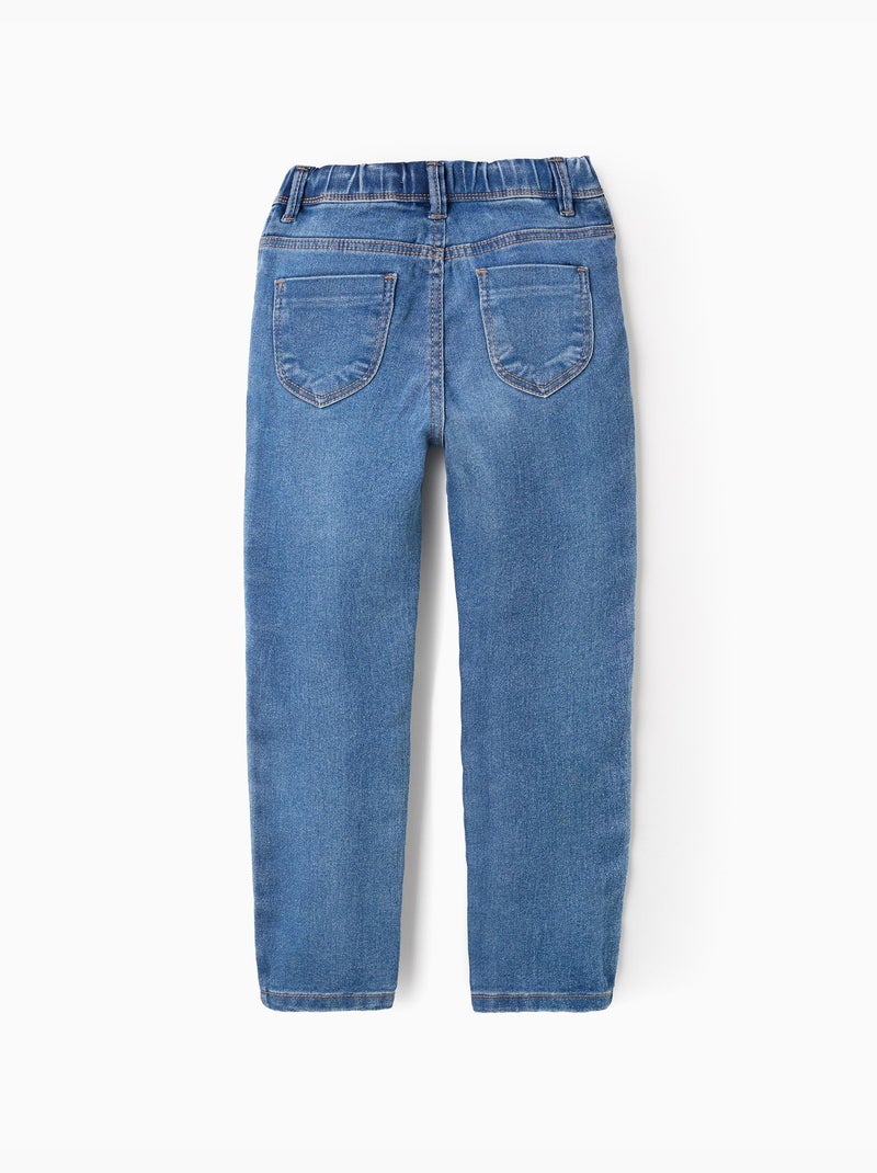 Jeggings in denim con vita regolabile Blu Blu - Kiabi