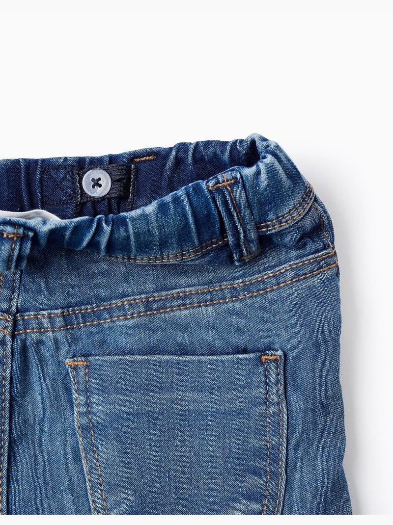 Jeggings in denim con vita regolabile Blu Blu - Kiabi