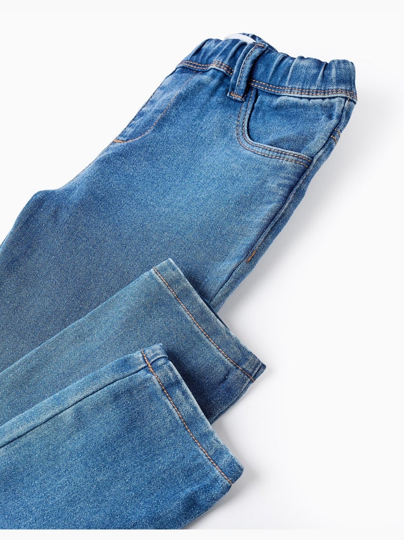 Jeggings in denim con vita regolabile Blu Blu - Kiabi