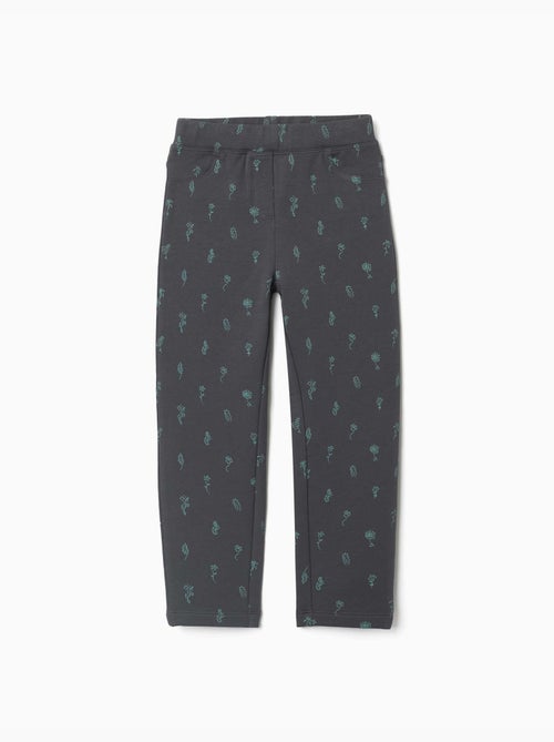 Jeggings skinny con effetto spazzolato con stampa floreale - Kiabi