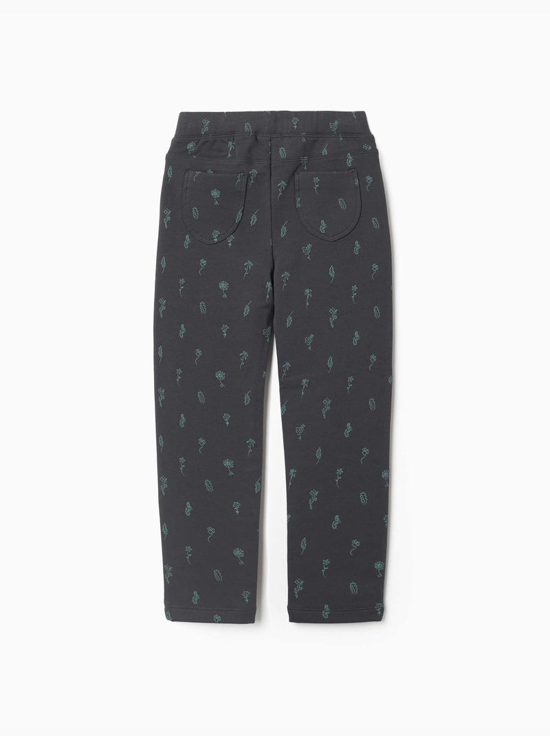 Jeggings skinny con effetto spazzolato con stampa floreale Grigio scuro - Kiabi