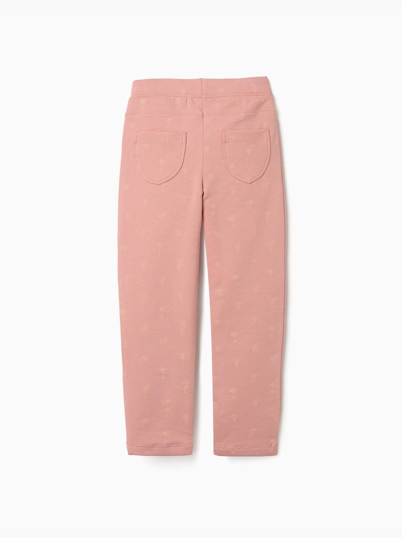 Jeggings skinny con effetto spazzolato con stampa floreale Rosa - Kiabi