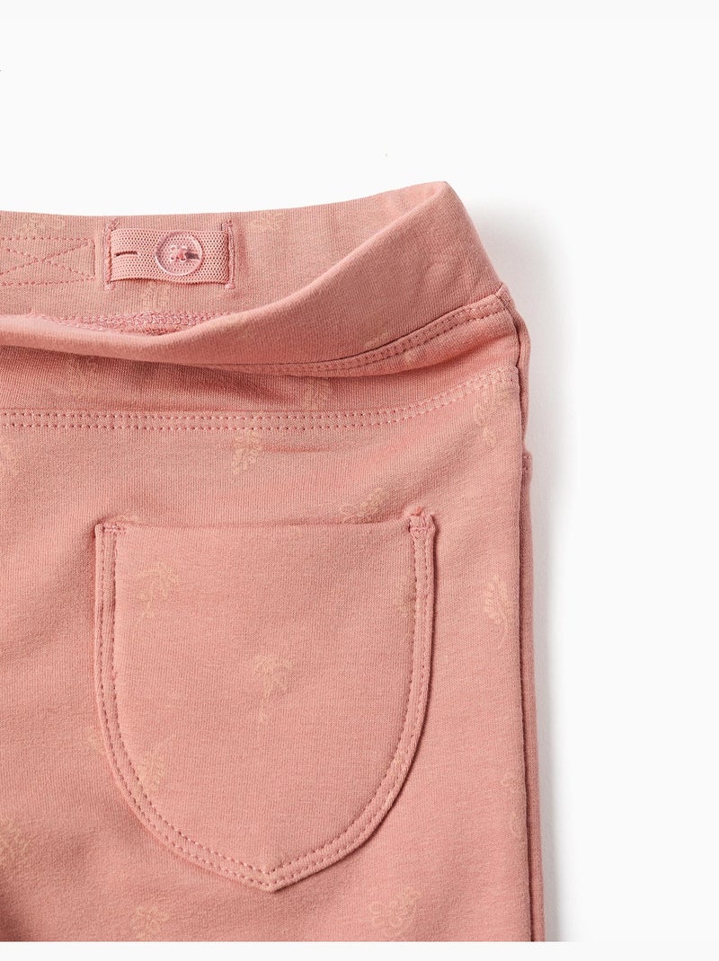 Jeggings skinny con effetto spazzolato con stampa floreale Rosa - Kiabi