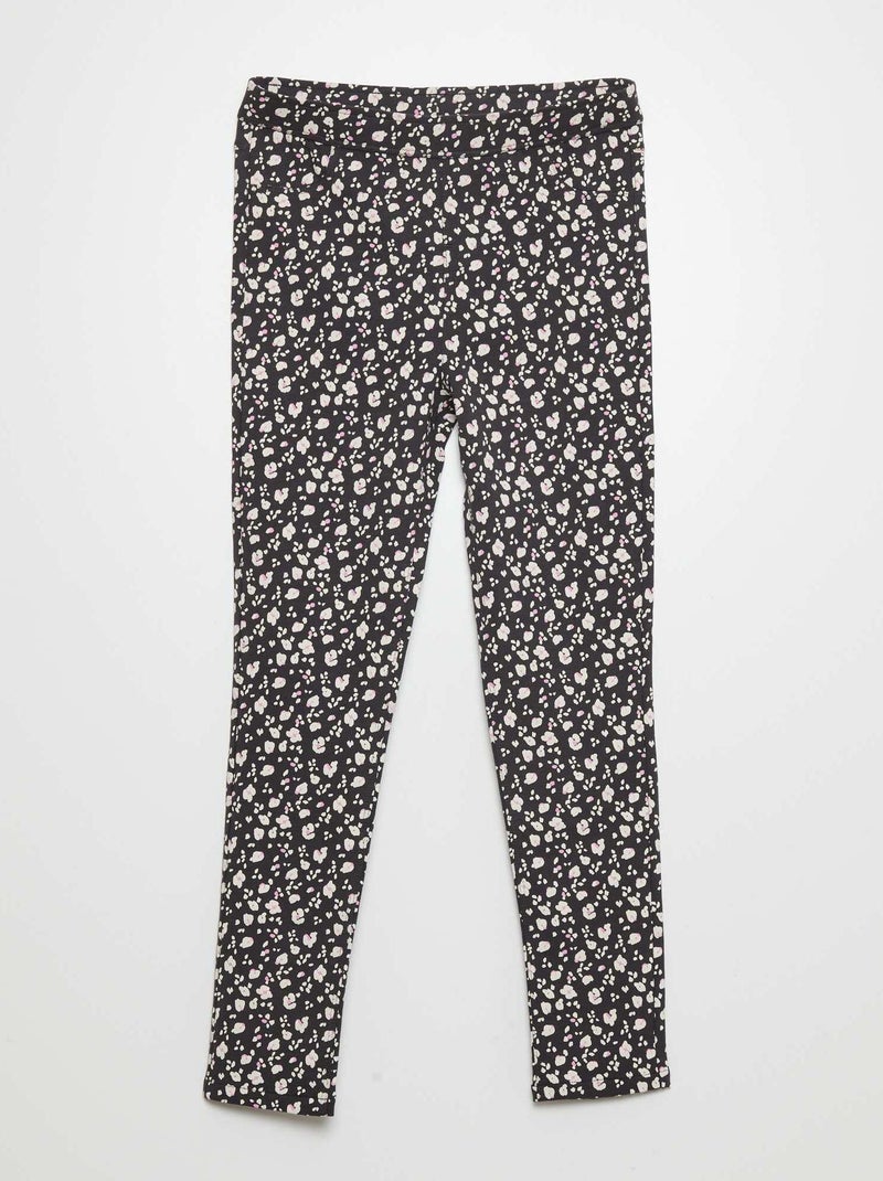 Jeggings stampati in maglia NERO - Kiabi