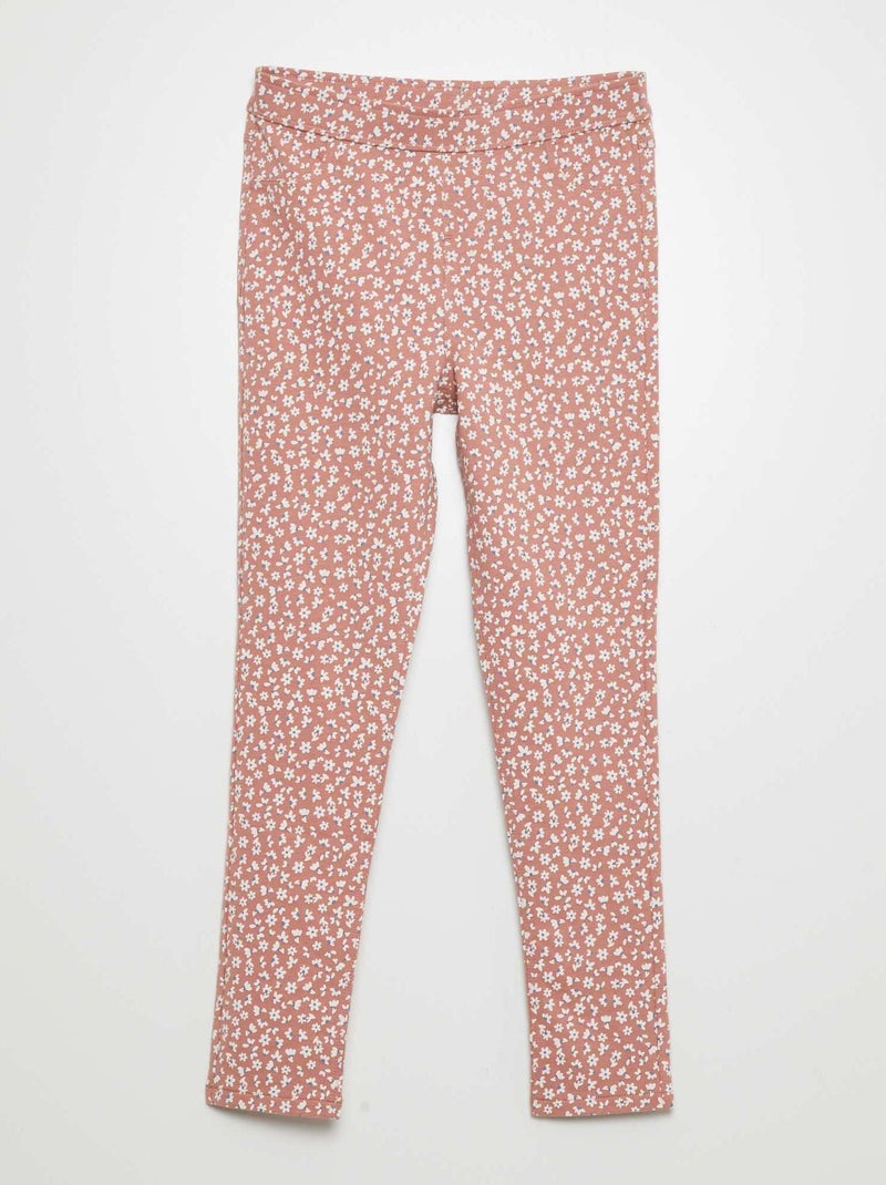 Jeggings stampati in maglia ROSA - Kiabi