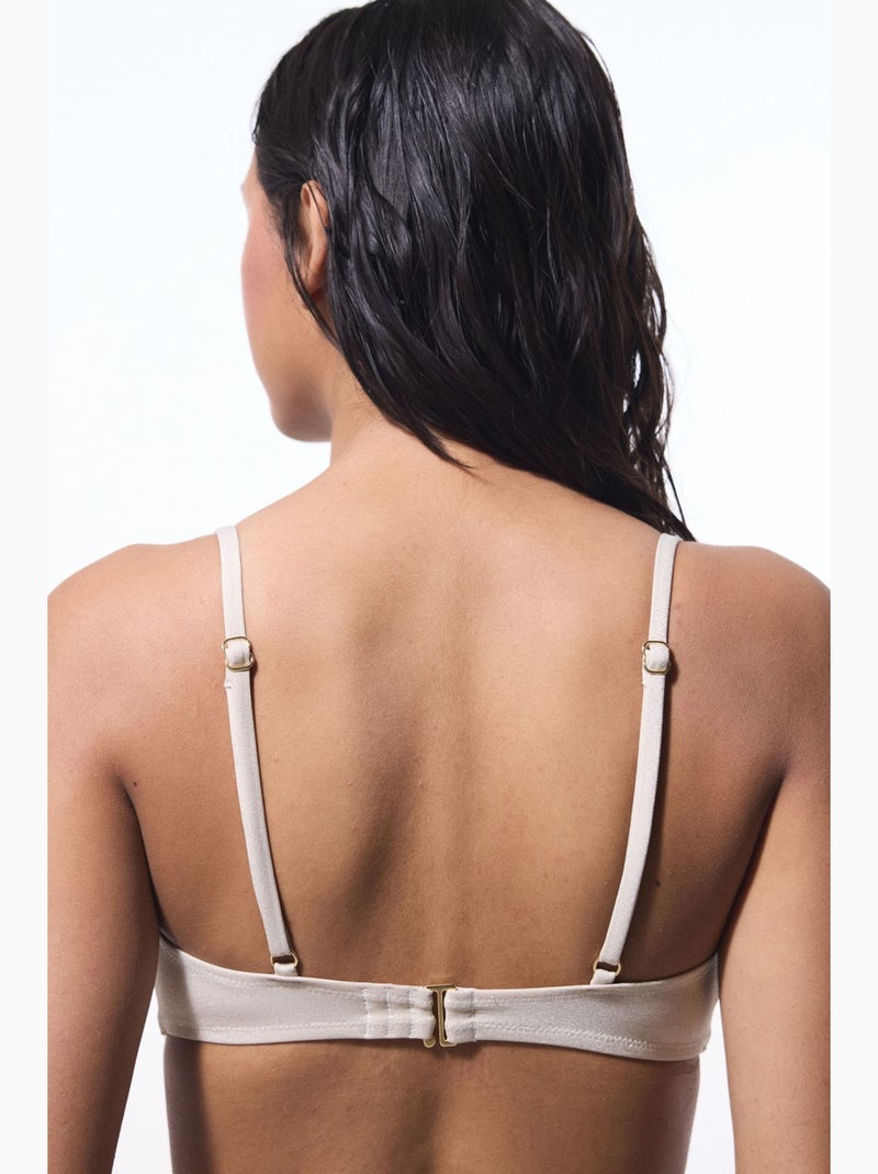 Jessi top bikini con fibbia penti Beige argilla - Kiabi