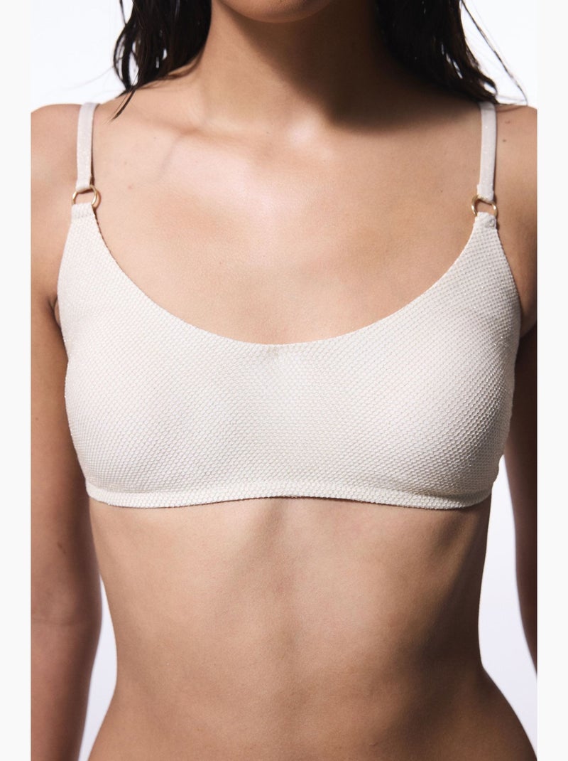 Jessi top bikini con fibbia penti Beige argilla - Kiabi