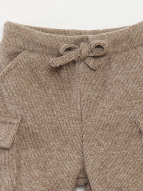 Joggers a coste in cotone tinta unita - Kiabi