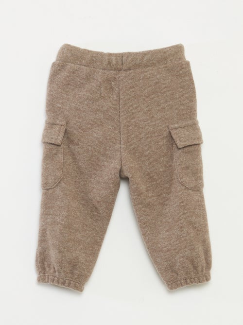 Joggers a coste in cotone tinta unita - Kiabi