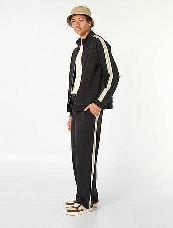 Joggers a gamba larga con banda decorativa