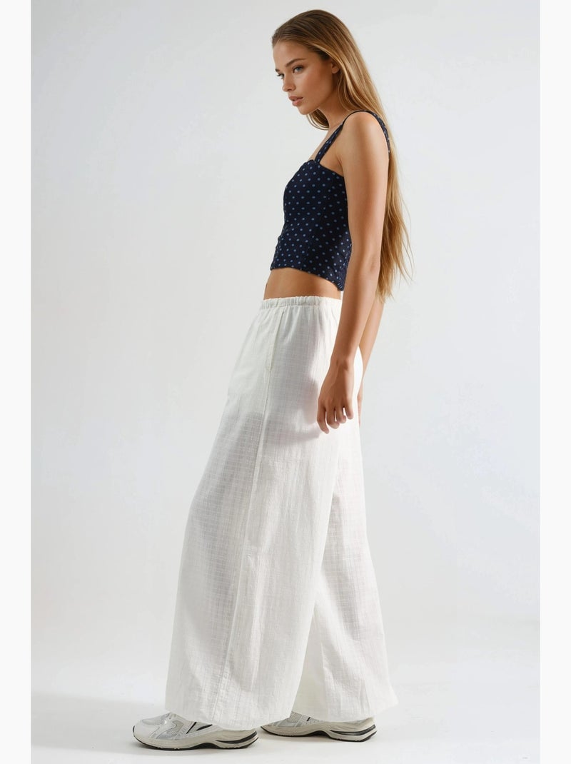Joggers ampi con vita elastica busem Bianco - Kiabi