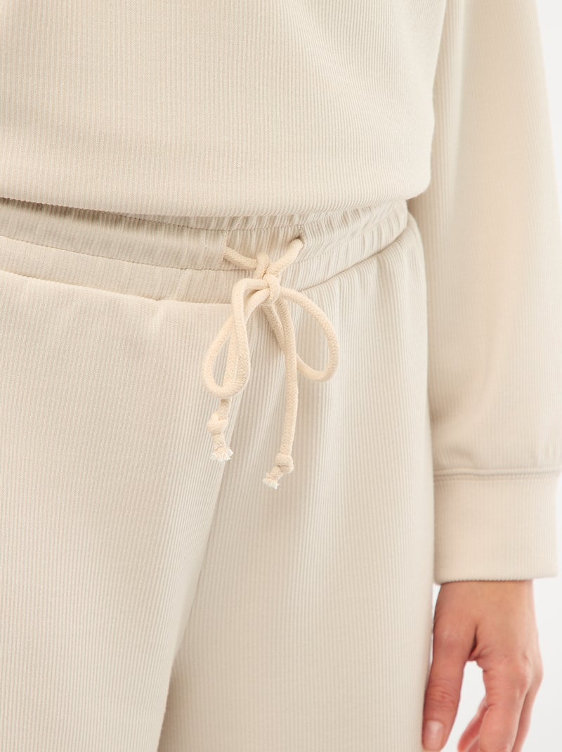 Joggers ampi e morbidi Beige - Kiabi