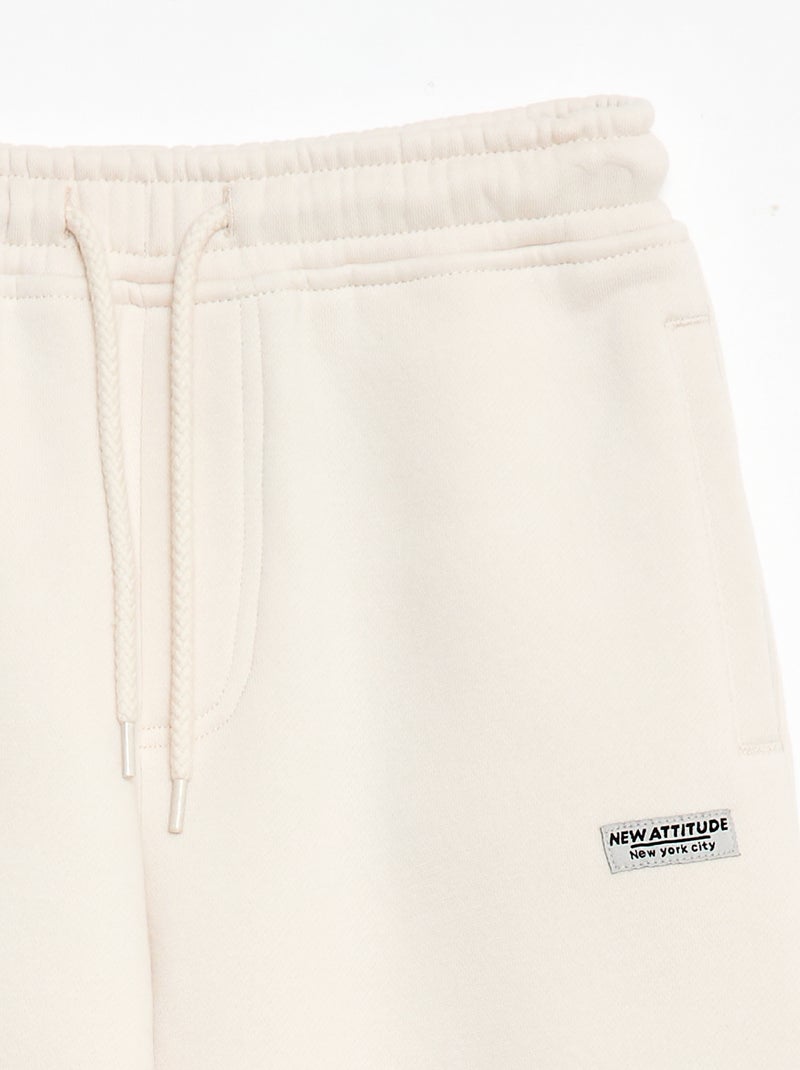 Joggers ampi in felpa Bianco - Kiabi