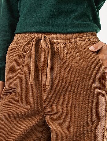 Joggers ampi in velluto a coste
