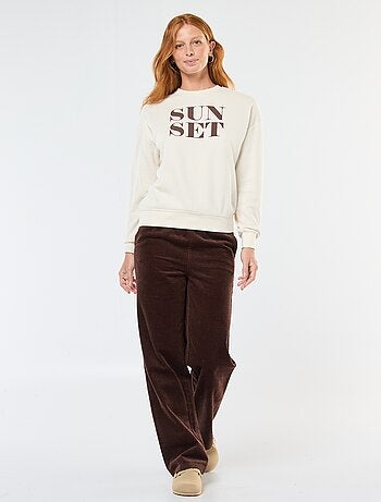 Joggers ampi in velluto a coste