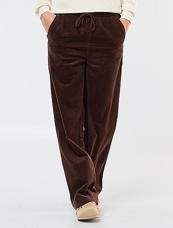 Joggers ampi in velluto a coste