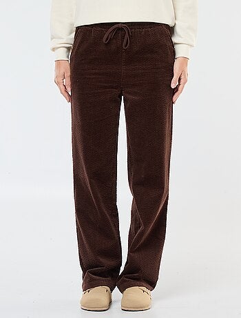 Joggers ampi in velluto a coste