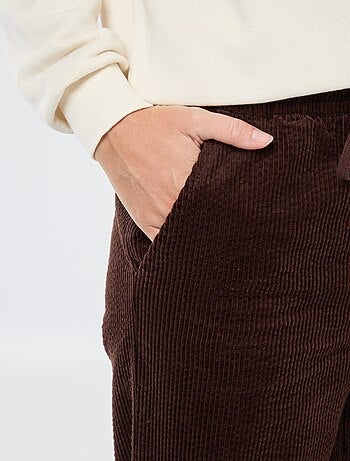 Joggers ampi in velluto a coste