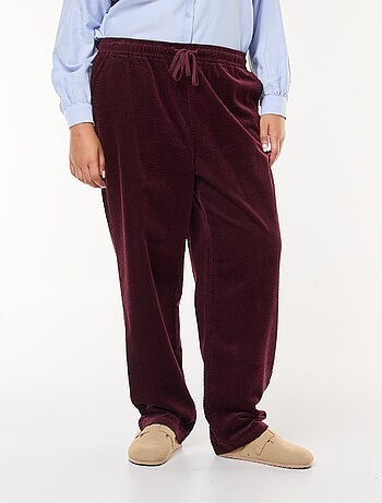 Joggers ampi in velluto a coste