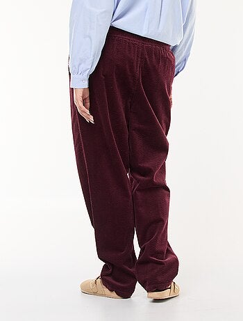 Joggers ampi in velluto a coste