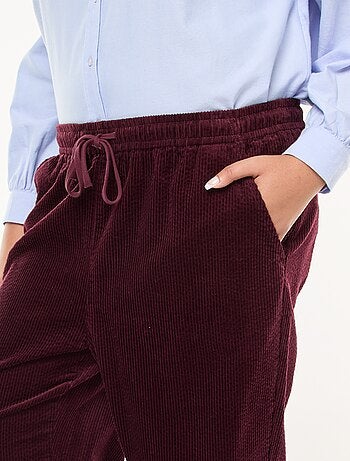 Joggers ampi in velluto a coste
