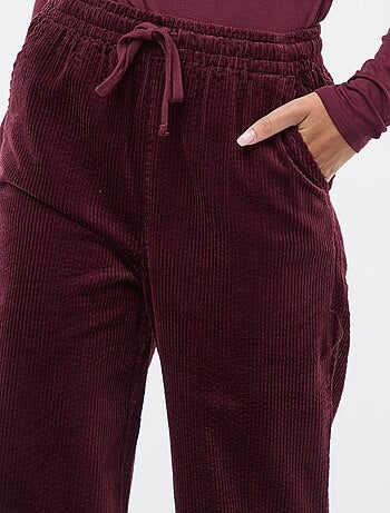 Joggers ampi in velluto a coste