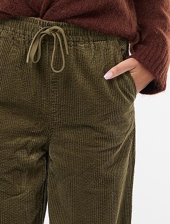 Joggers ampi in velluto a coste