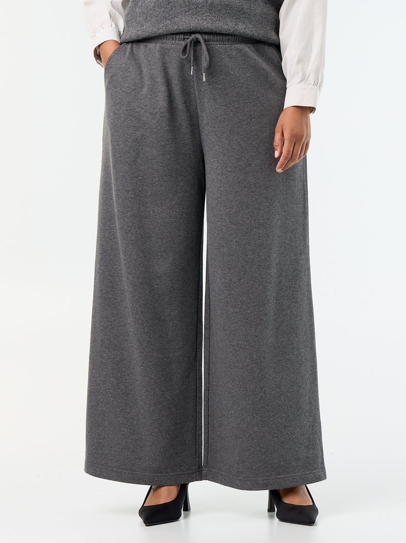Joggers ampi tinta unita Grigio - Kiabi