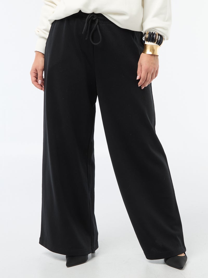 Joggers ampi tinta unita Nero - Kiabi