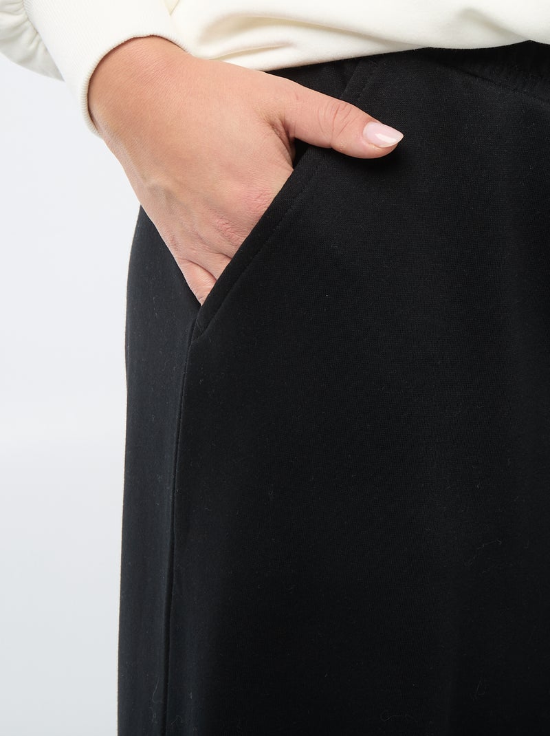 Joggers ampi tinta unita Nero - Kiabi