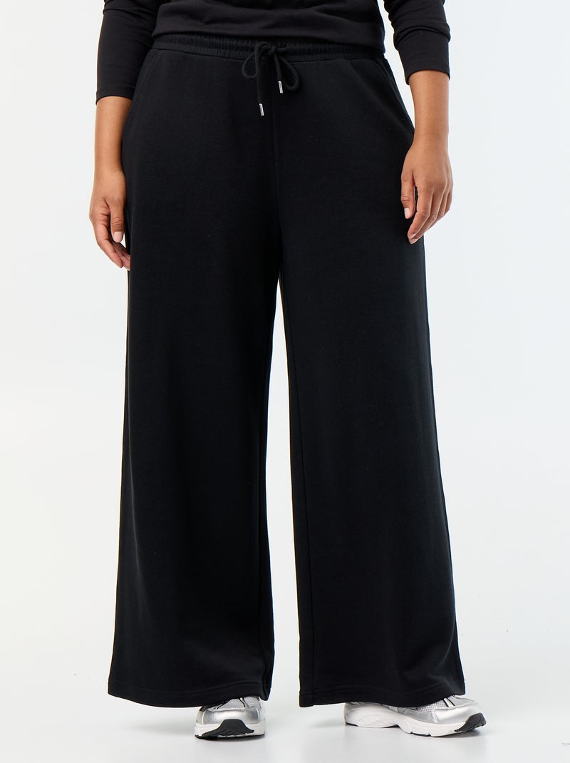 Joggers ampi tinta unita Nero - Kiabi