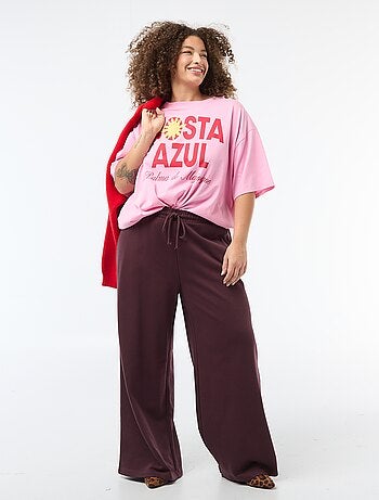 Joggers ampi tinta unita