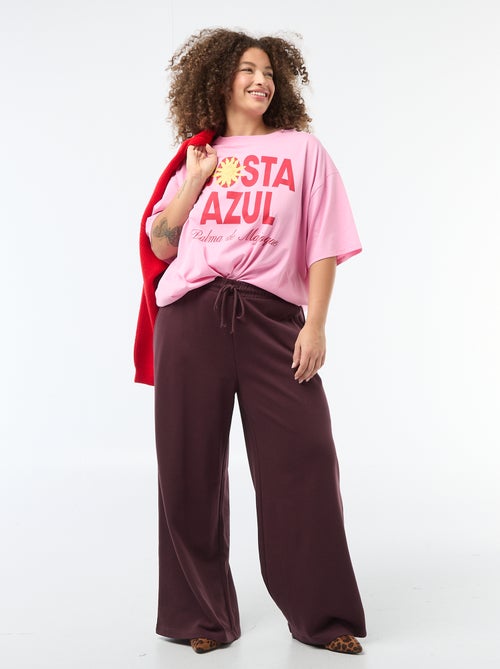 Joggers ampi tinta unita - Kiabi