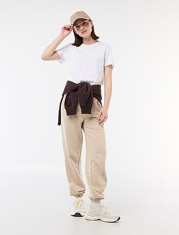 Joggers barrel in cotone tinta unita