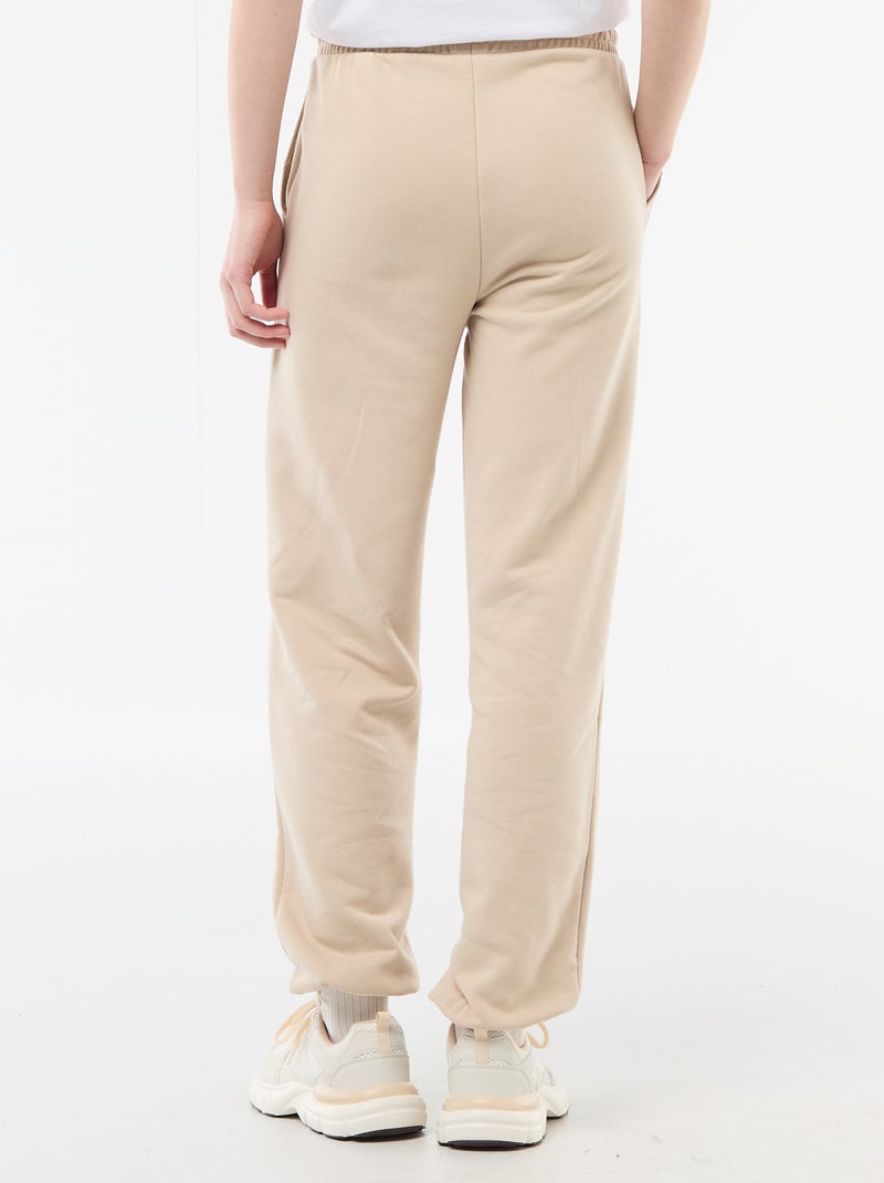 Joggers barrel in cotone tinta unita Beige - Kiabi