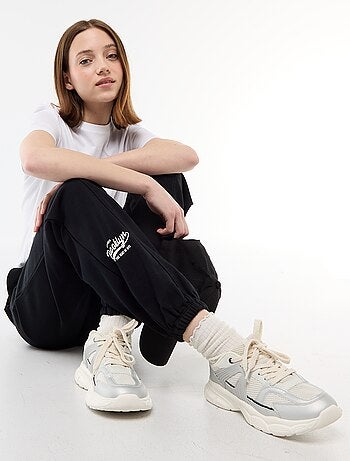 Joggers barrel in cotone tinta unita