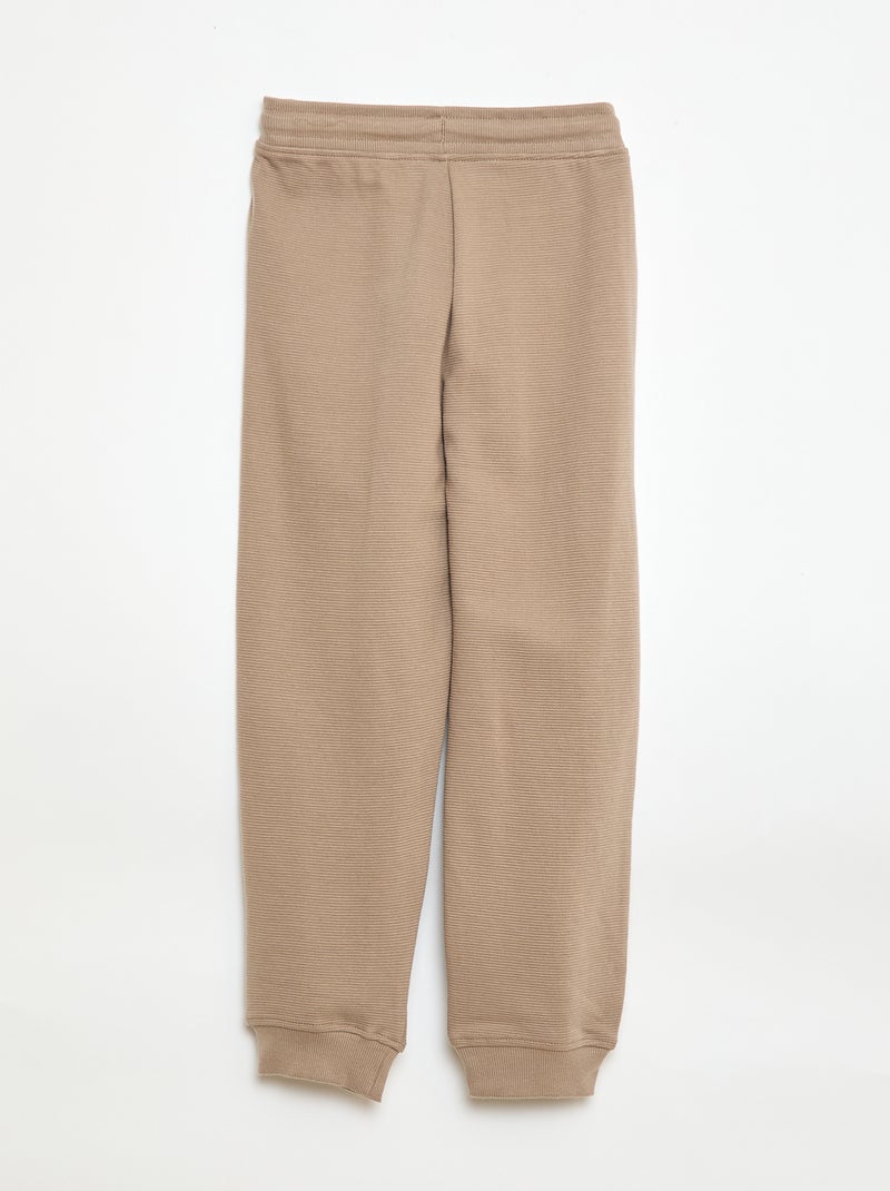 Joggers basic in felpa leggera Beige - Kiabi