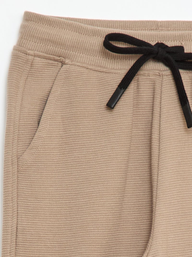 Joggers basic in felpa leggera Beige - Kiabi
