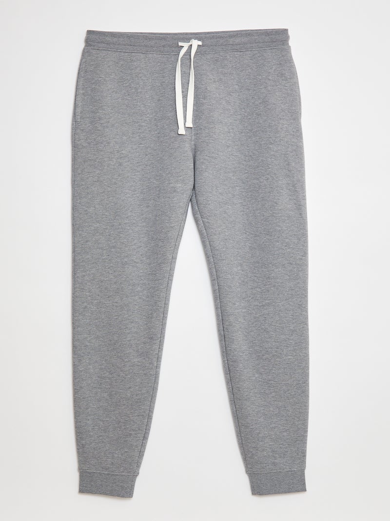 Joggers basic in tessuto felpato - L38 Grigio - Kiabi