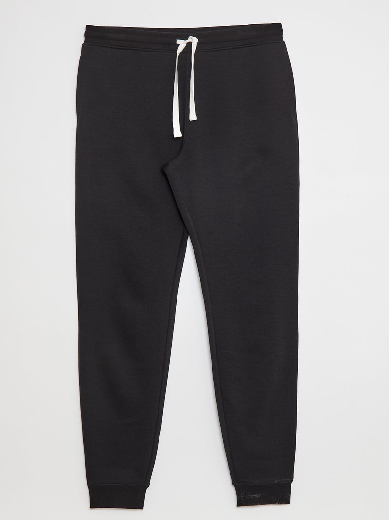 Joggers basic in tessuto felpato - L38 nero - Kiabi