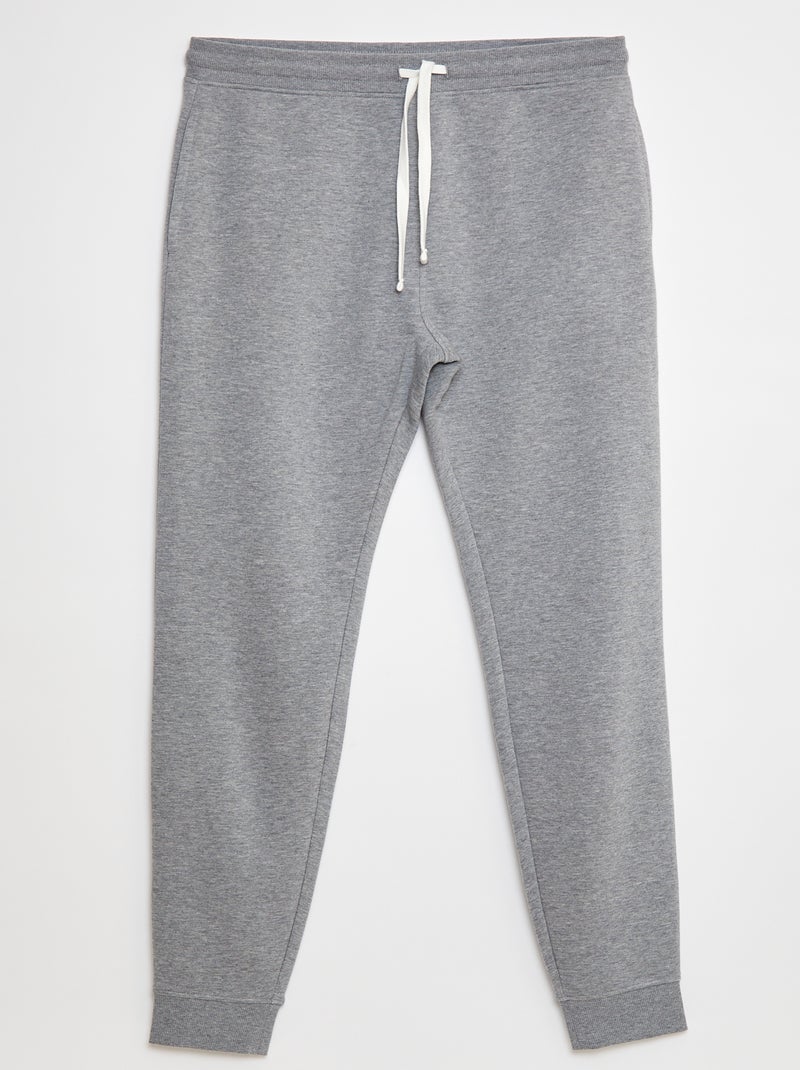 Joggers basic in tessuto felpato L36 Grigio - Kiabi