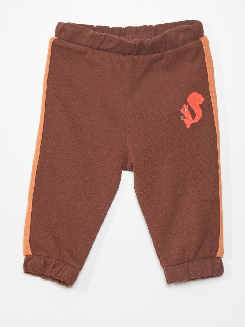 Joggers bicolore stampa 'scoiattolo' BIANCO - Kiabi