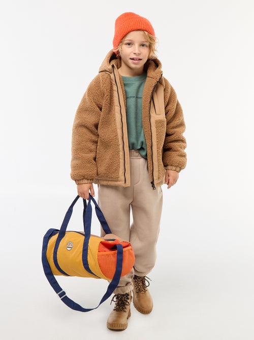 Joggers caldi tinta unita con fodera in pile - Kiabi