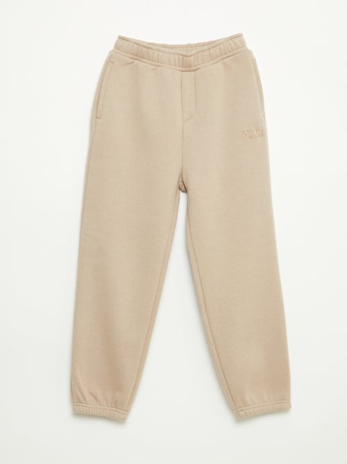 Joggers caldi tinta unita con fodera in pile - Kiabi