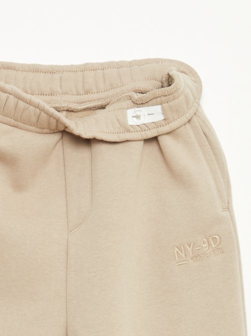 Joggers caldi tinta unita con fodera in pile - Kiabi